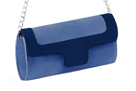Electric blue women's dress clutch, for weddings, ceremonies, cocktails and parties. Front view - Florence KOOIJMAN